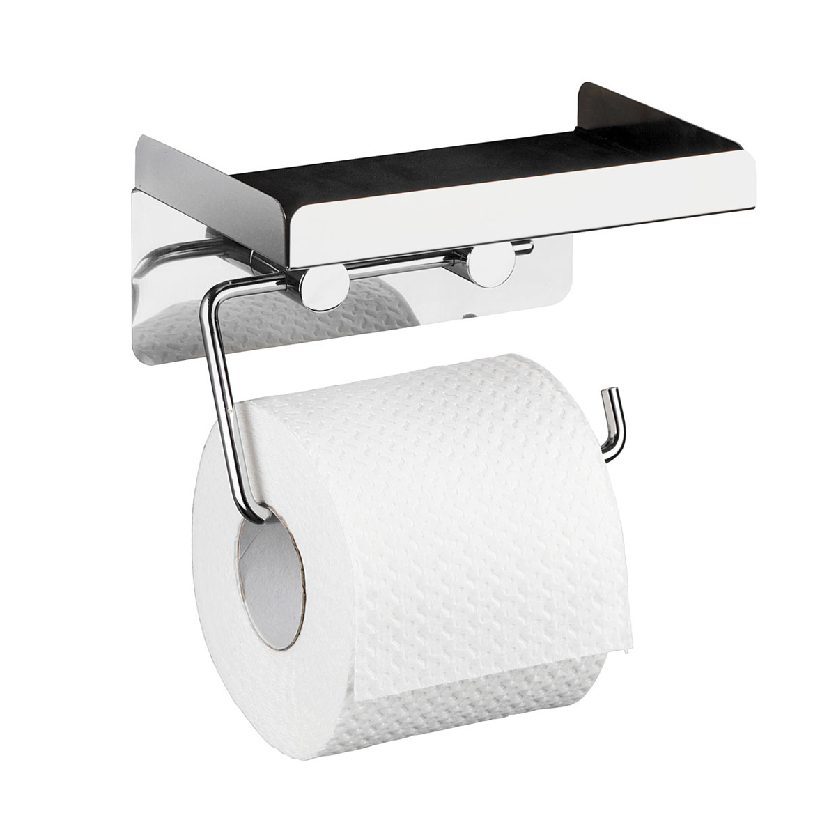 Wenko  Toilettenpapierhalter 2 in 1 Edelstahl rostfrei