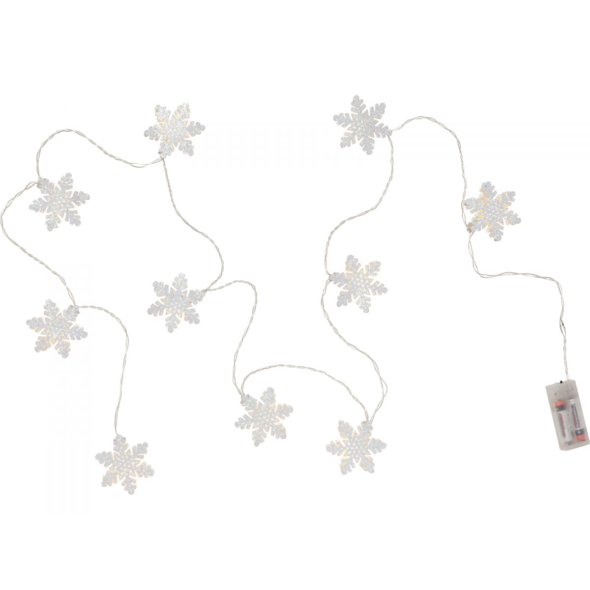 Ambientis LED-Lichterkette Schneeflocke batterie