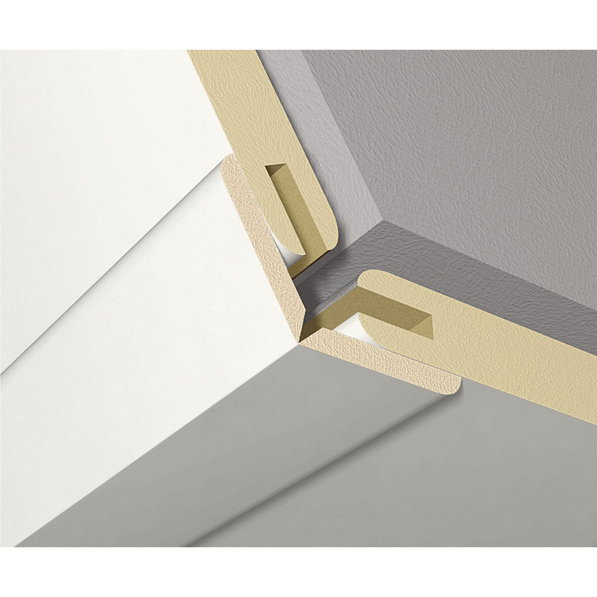 Faltleiste Weiß Hochglanz 2,6 m