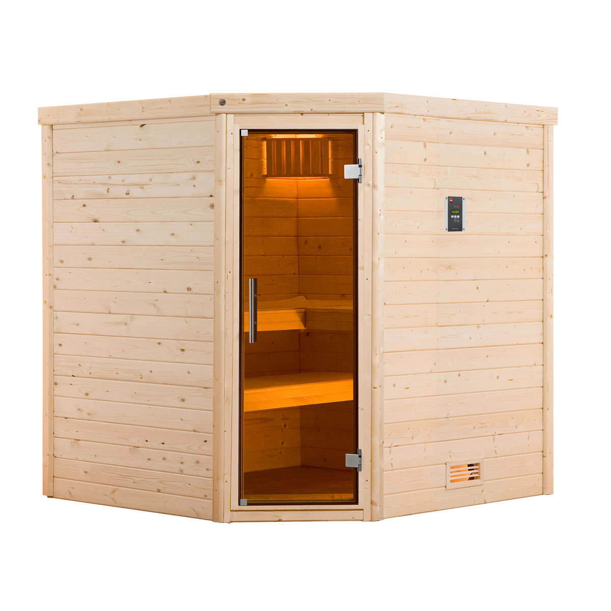 Weka Massivholzsauna „Turku 1“, GT, Sparset, 7,5 kW BioS Bild 1