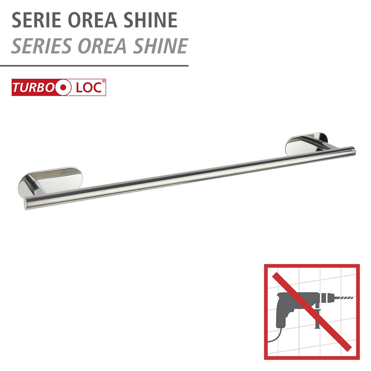Wenko Turbo-Loc Badetuchstange Uno Orea Shine Bild 2