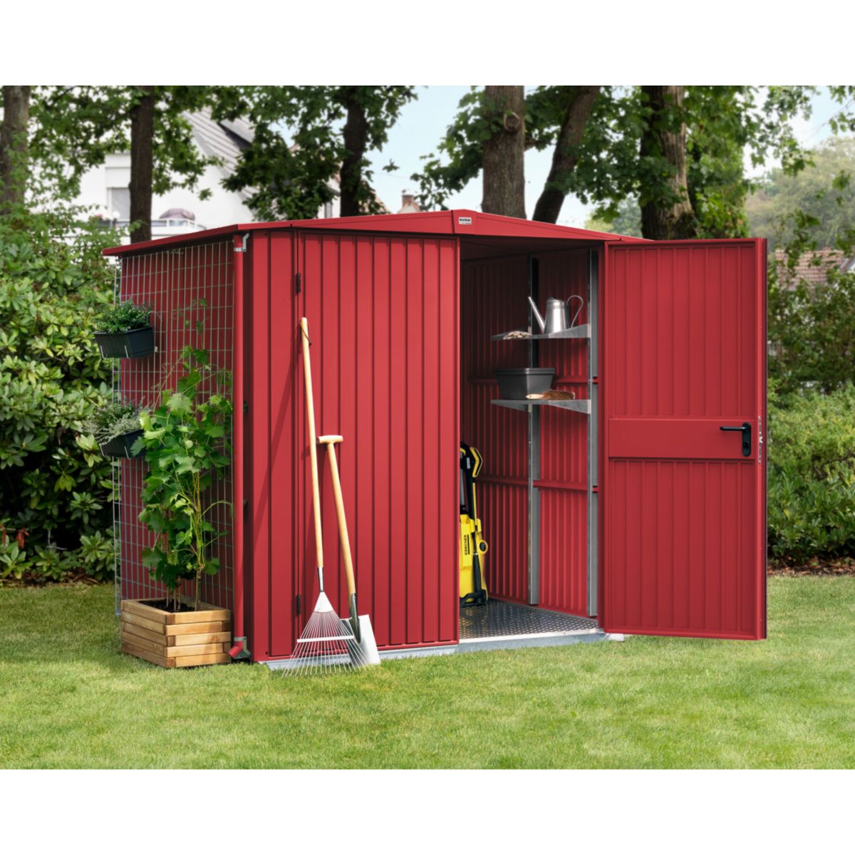 EcoStar  Gerätehaus Trend-STyp 2RAL3004 2 flg Bild 2