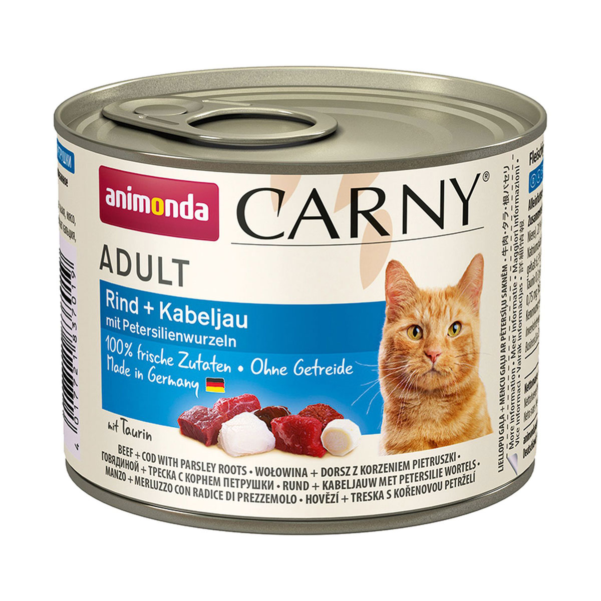 Carny Cat Adult Rind und Kabeljau und Petersile 200g Dose