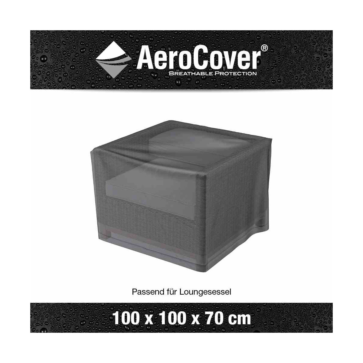 AeroCover Schutzhülle für Loungesessel 100 x 100 x 70 cm anthrazit Bild 3
