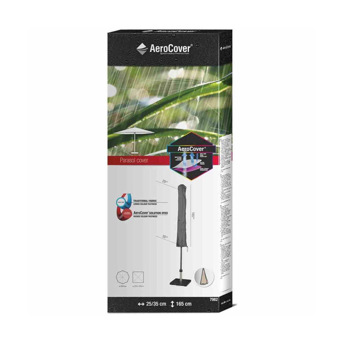 Schirmhülle AeroCover 165 x 25/35 cm atmungsaktiv