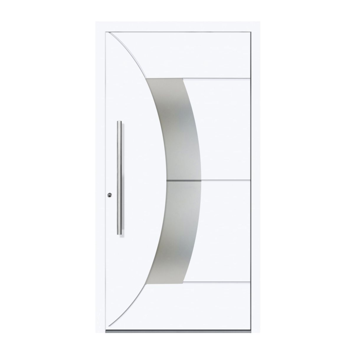 Schüco Aluminium Haustür 602 Verona Excellent 1100 x 2100 mm RAL9016 DL