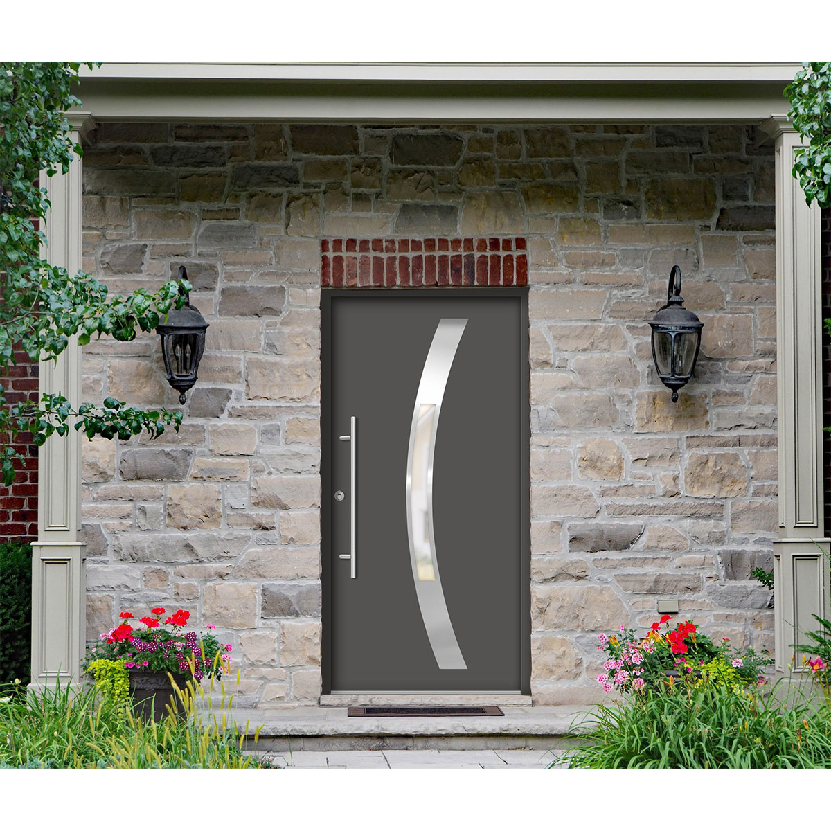 SplenDoor  Premium-Haustür Passivedoor Goeteborg RC2 energiesparend einbruchsicher anthrazit 100 x 210 cm links Bild 2