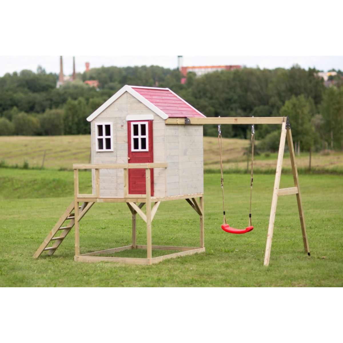 Wendi Toys Spielhaus Zebra inkl. Schaukel 192x350x242 cm Bild 8