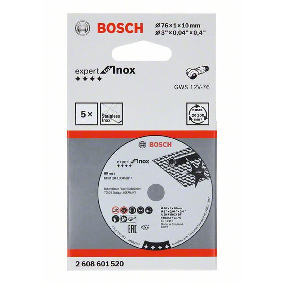Bosch Professional  Trennscheibe Experst for Inox 5 Stück Bild 2