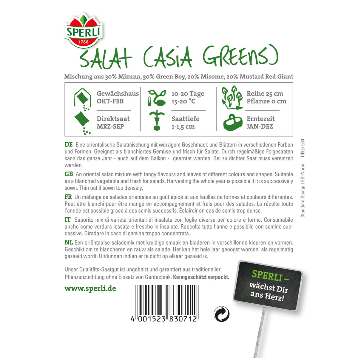 Sperli Asia-Salatmischung Asia Spicy Green Mix Bild 2