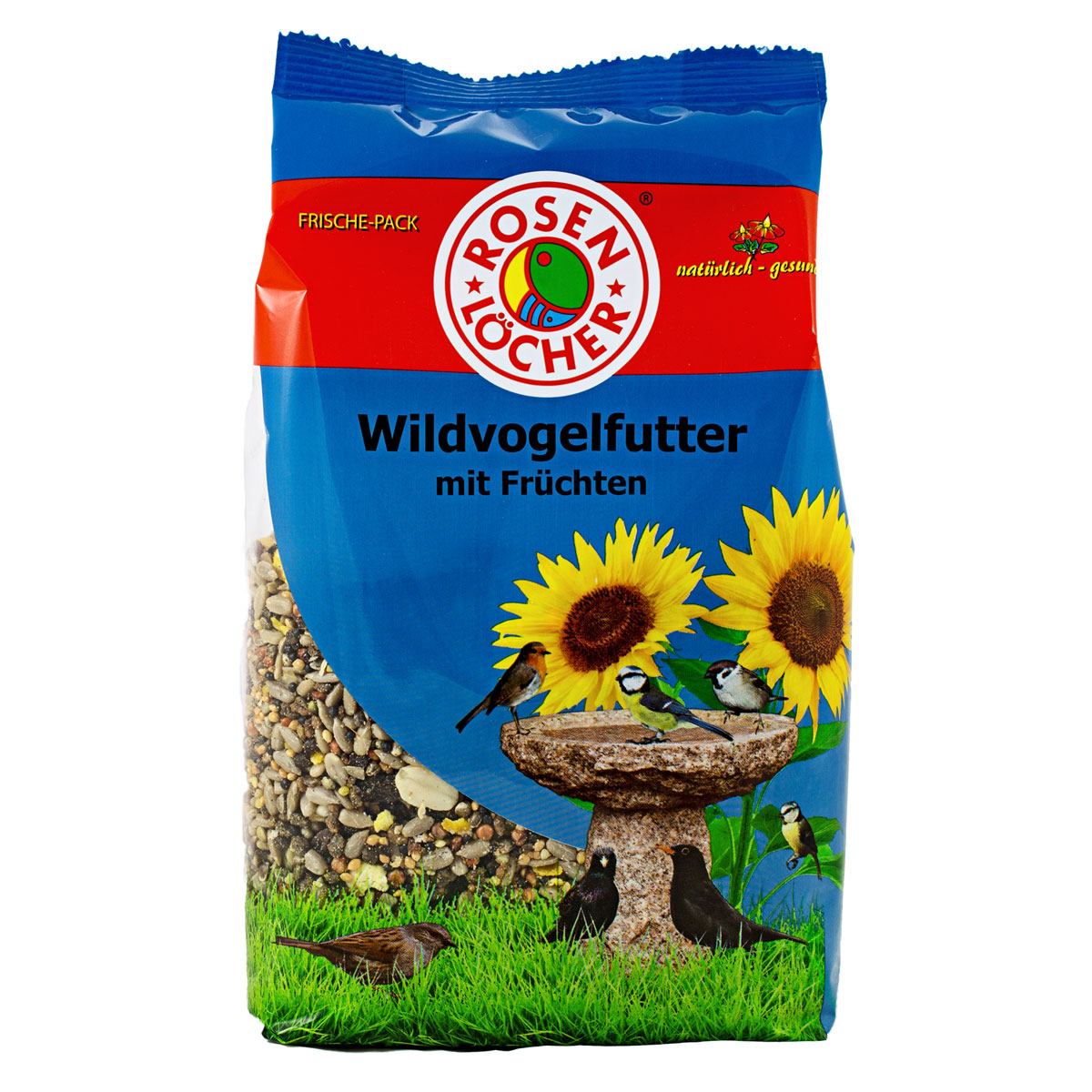 Rosenlöcher Wildvogelfutter Streufutter mit Früchten 750 g