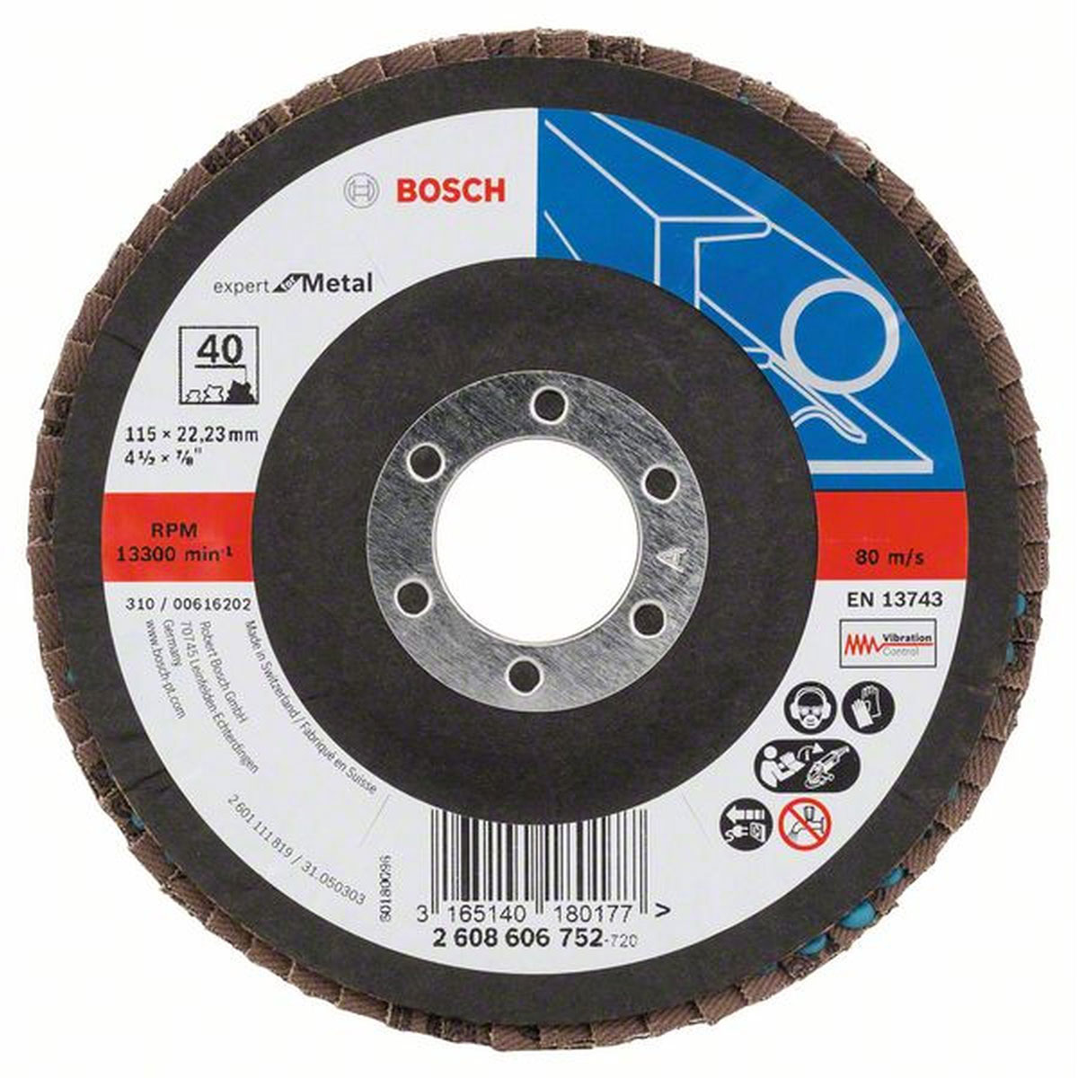 Bosch  Fächerschleifscheibe X551 K40 11,5 x 11,2 cm Bild 1