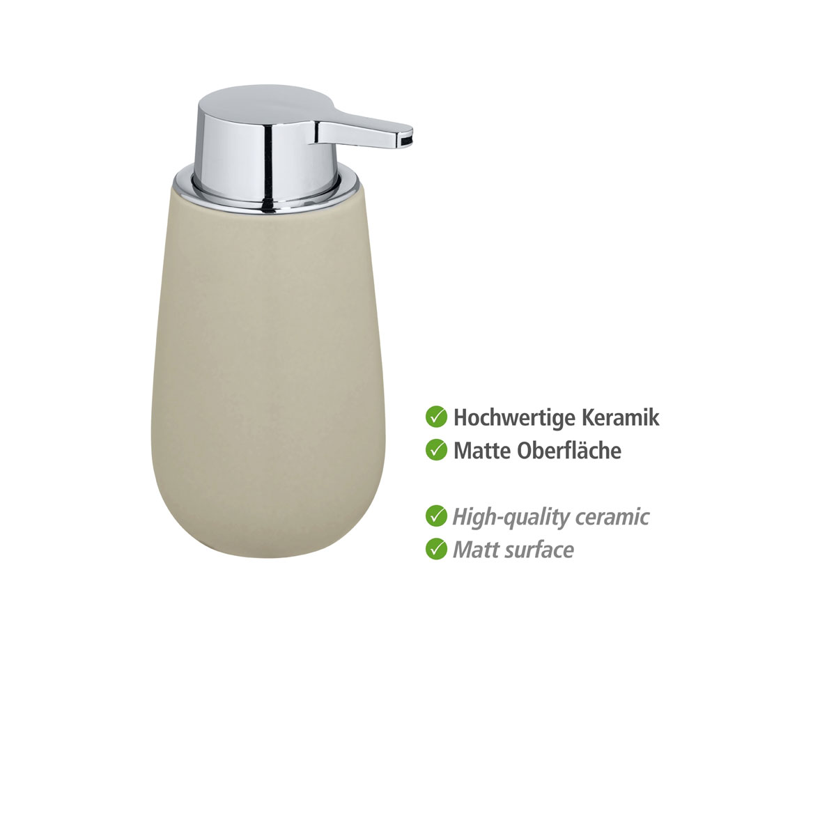 Wenko Seifenspender Badi beige 320 ml Bild 2