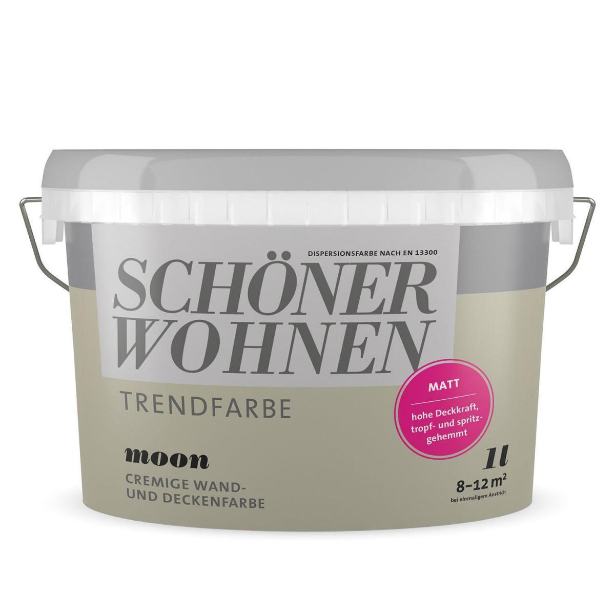 Schöner Wohnen Farbe Trendfarbe Moon Matt 1 L Bild 1