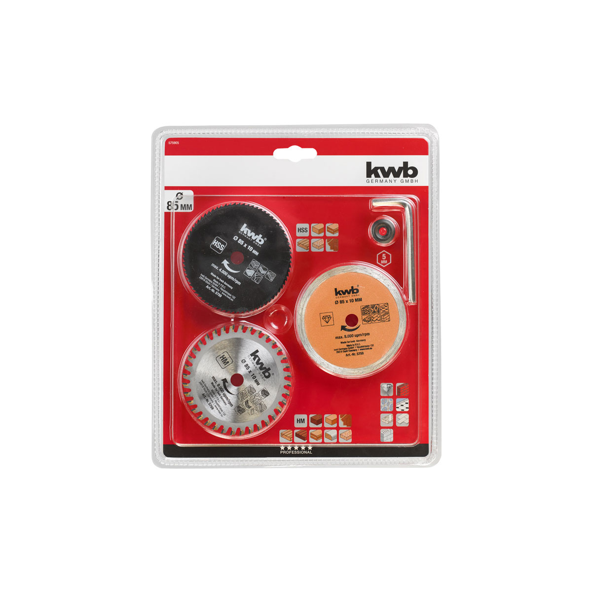 kwb  Mini-Kreissäge Set 5 teilig Bild 2