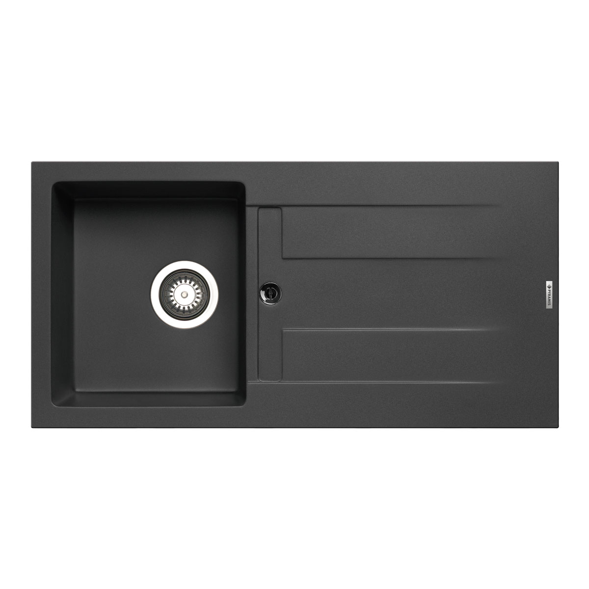 Pyramis  Einbauspuele ATHLOS 86 x 43,5 cm 1B 1D Granit Carbon Bild 1