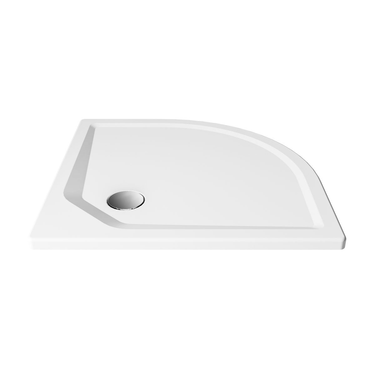Rundduschwanne Classic Line extra flach, weiß, Radius 550, 800/800 mm Bild 2