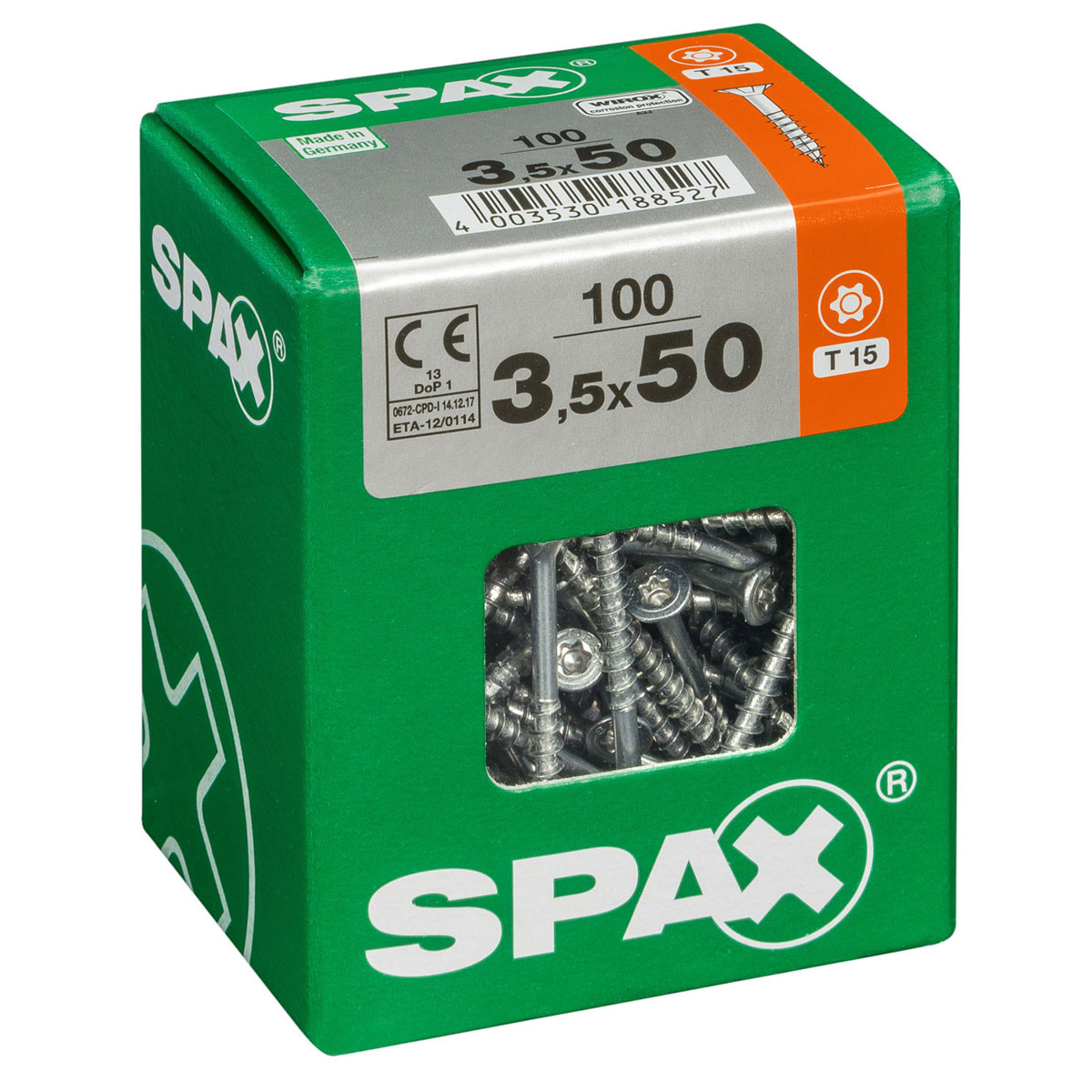 Spax Universalschrauben WIROX Senkkopf 3,5 x 50 L 100 Stück Bild 2