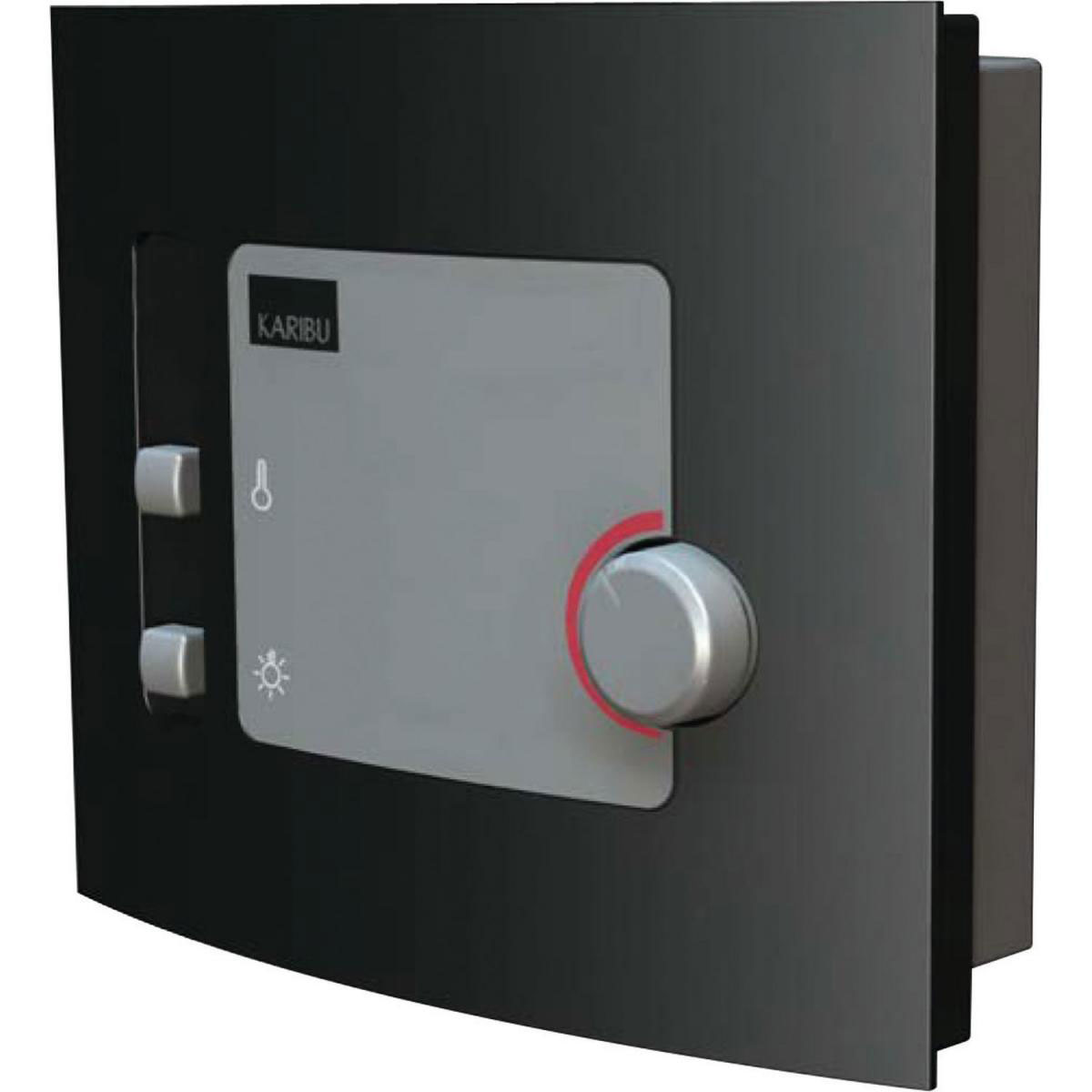 Karibu Sauna Daria Fronteinstieg 3,6 kW Ofen externe Strg modern kein Kranz Energiespartür Bild 5