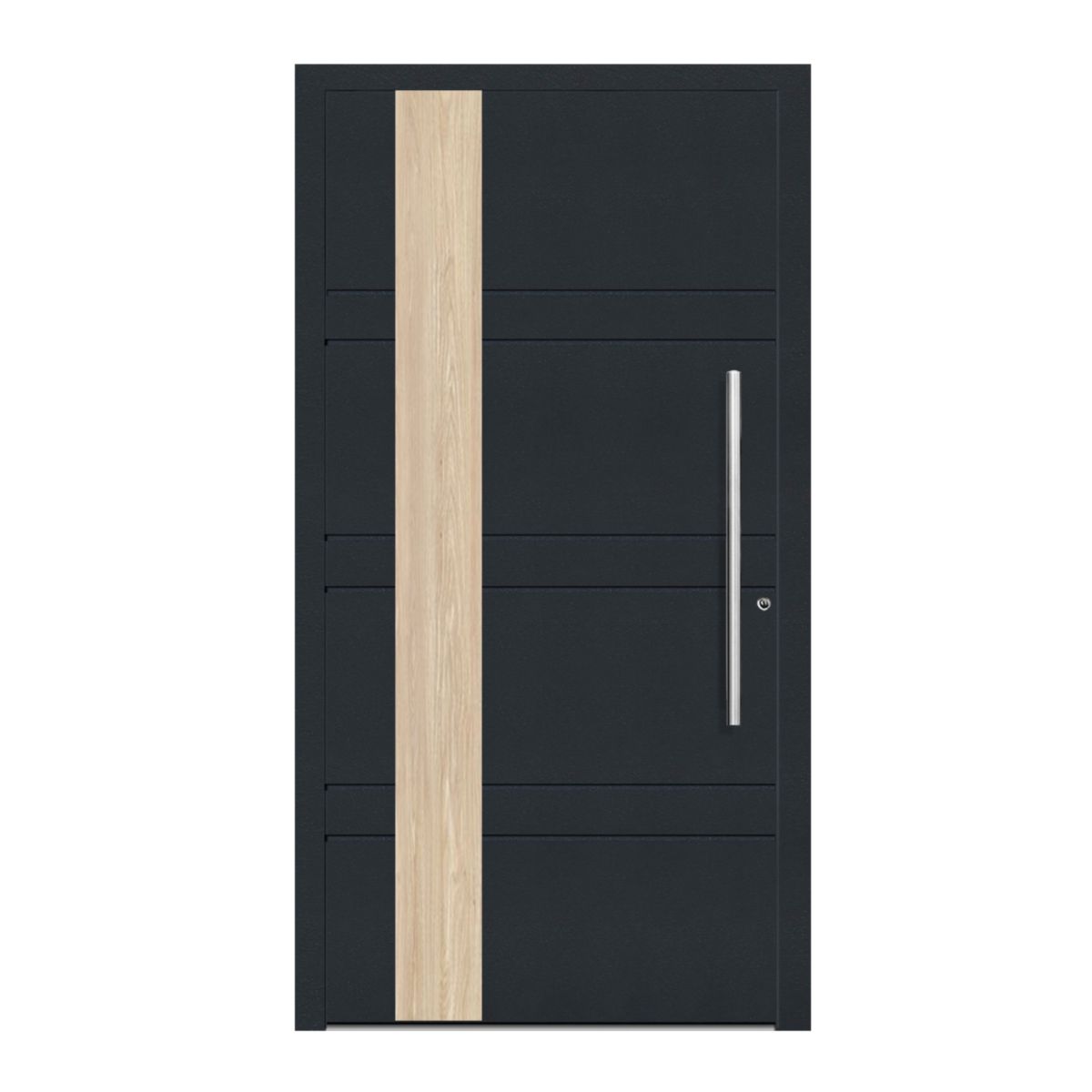 Schüco Aluminium Haustür 805 Monza Excellent 1100 x 2100 mm RAL9016/7016 DR