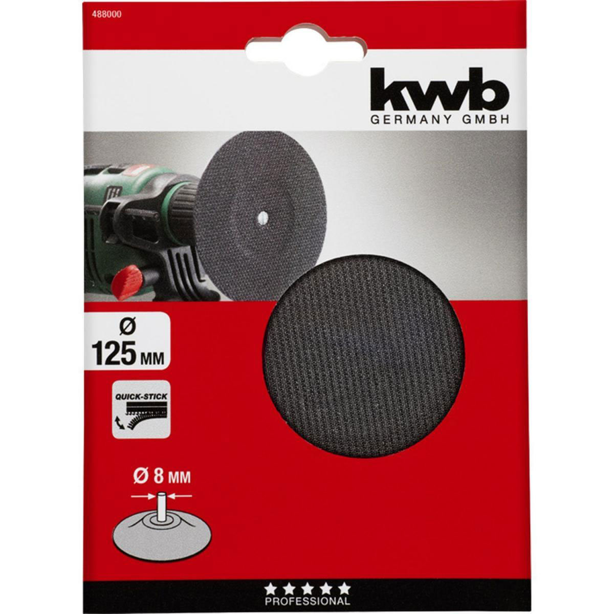 kwb  Haftstützteller Quick-Stick 8 mm Durchmesser 125 mm Bild 2