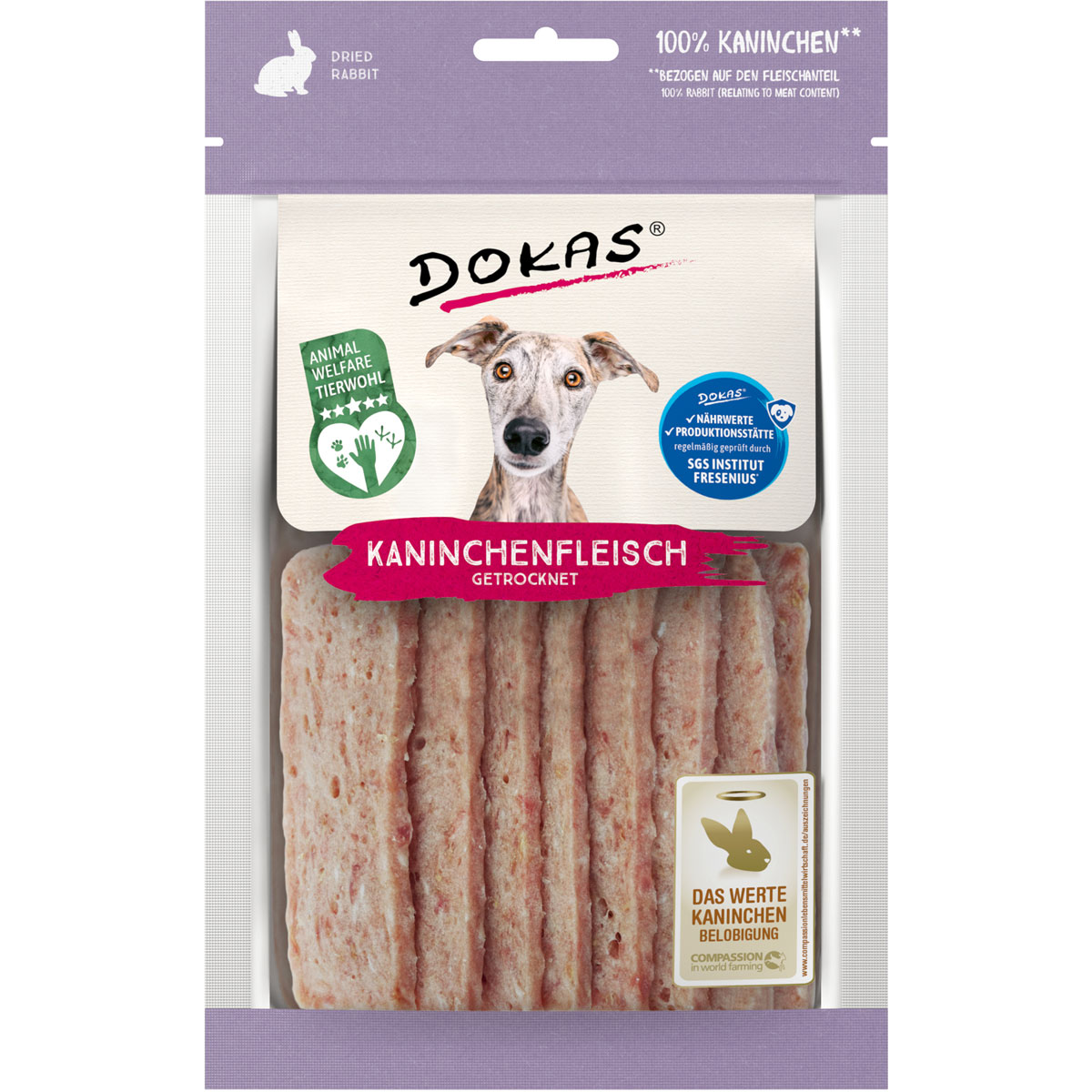 Dokas  Snack Kaninchenfleisch getrocknet 70g
