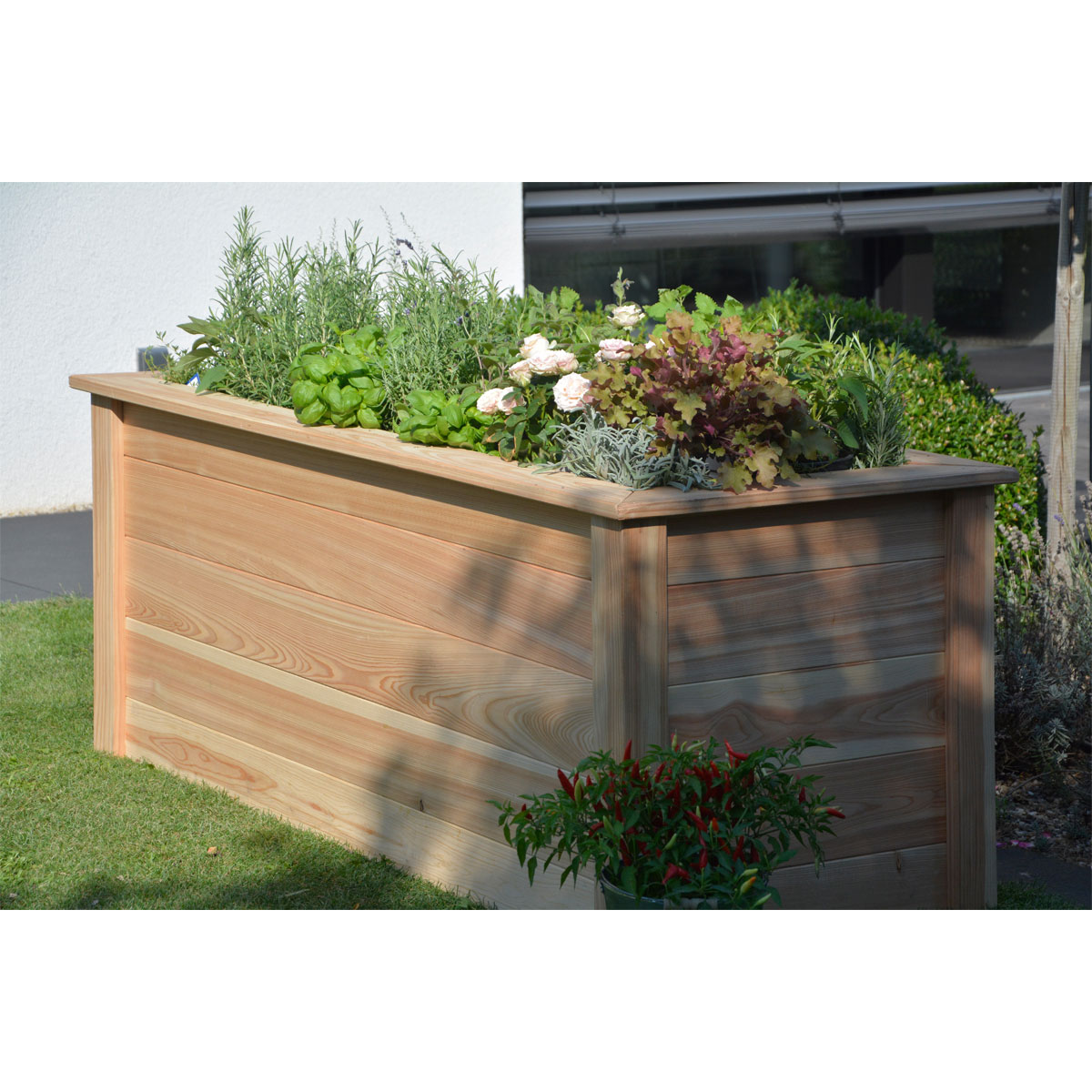 dobar Großes Hochbeet 150 x 65 x 60 cm beige Bild 7