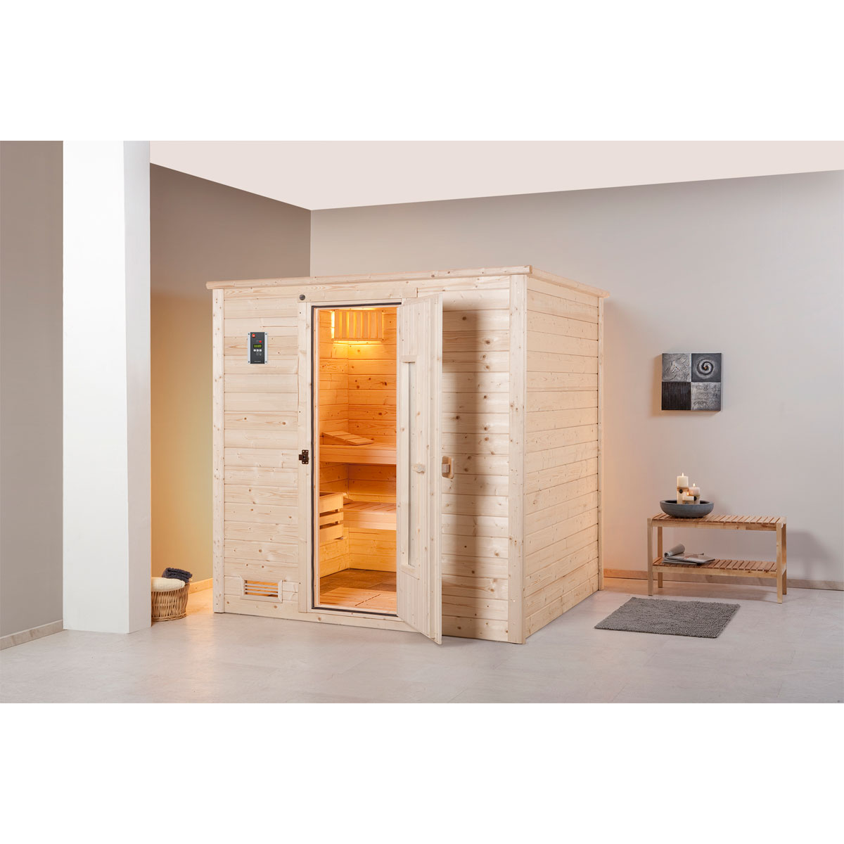 Weka Massivholzsauna „Bergen 1.8“, HT Bild 2