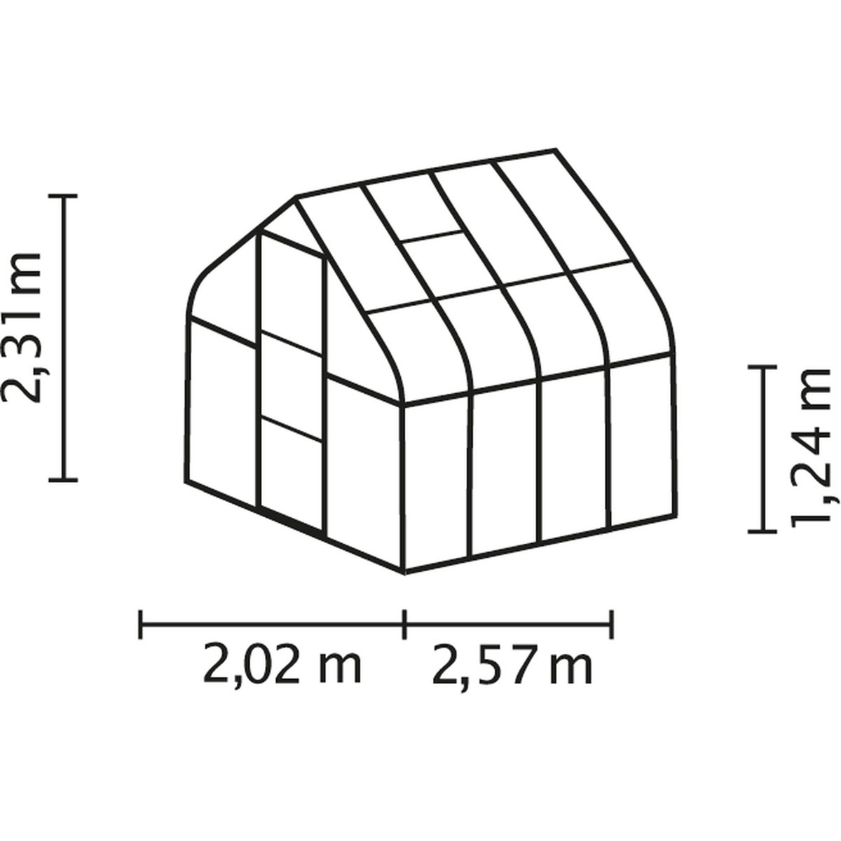Vitavia Gewächshaus Orion 5000 5m² silber Bild 4