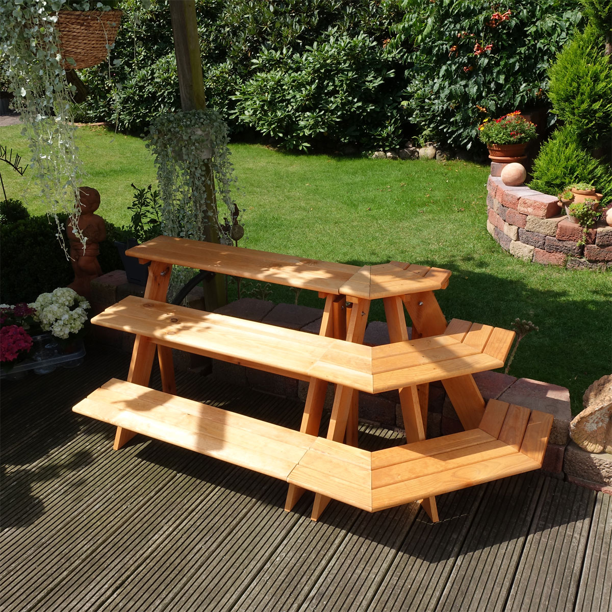 Promadino Blumentreppe mit Eckelement braun Bild 2