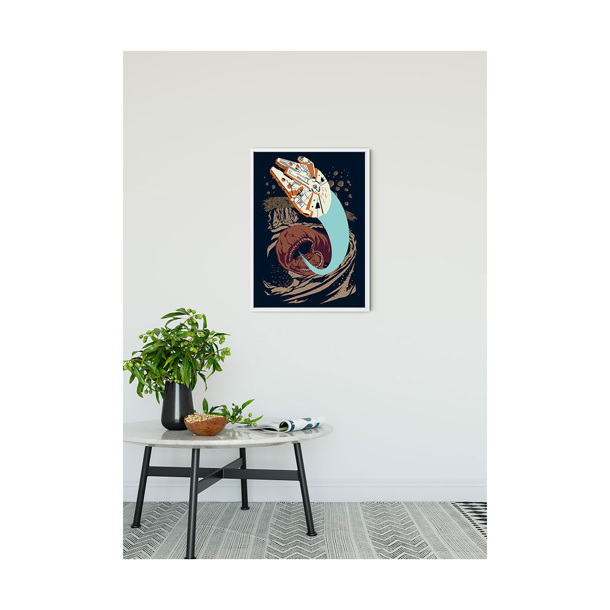 Komar  Wandbild Star Wars Classic Vector Asteroid Worm 40x50 cm