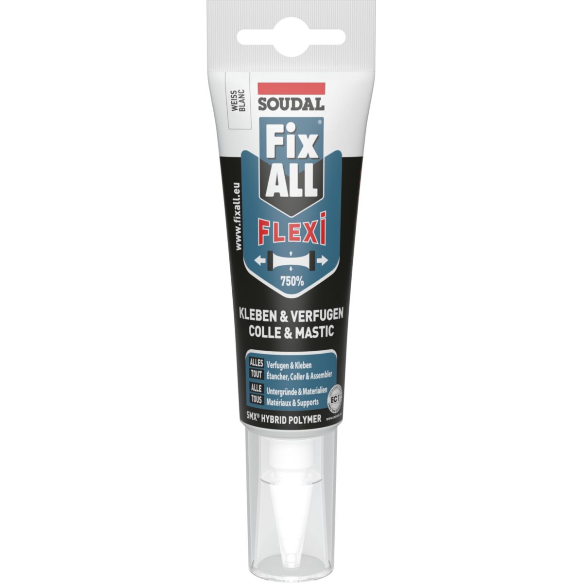 Soudal Montagekleber Fix ALL Flexi Kleben und Verfugen weiß