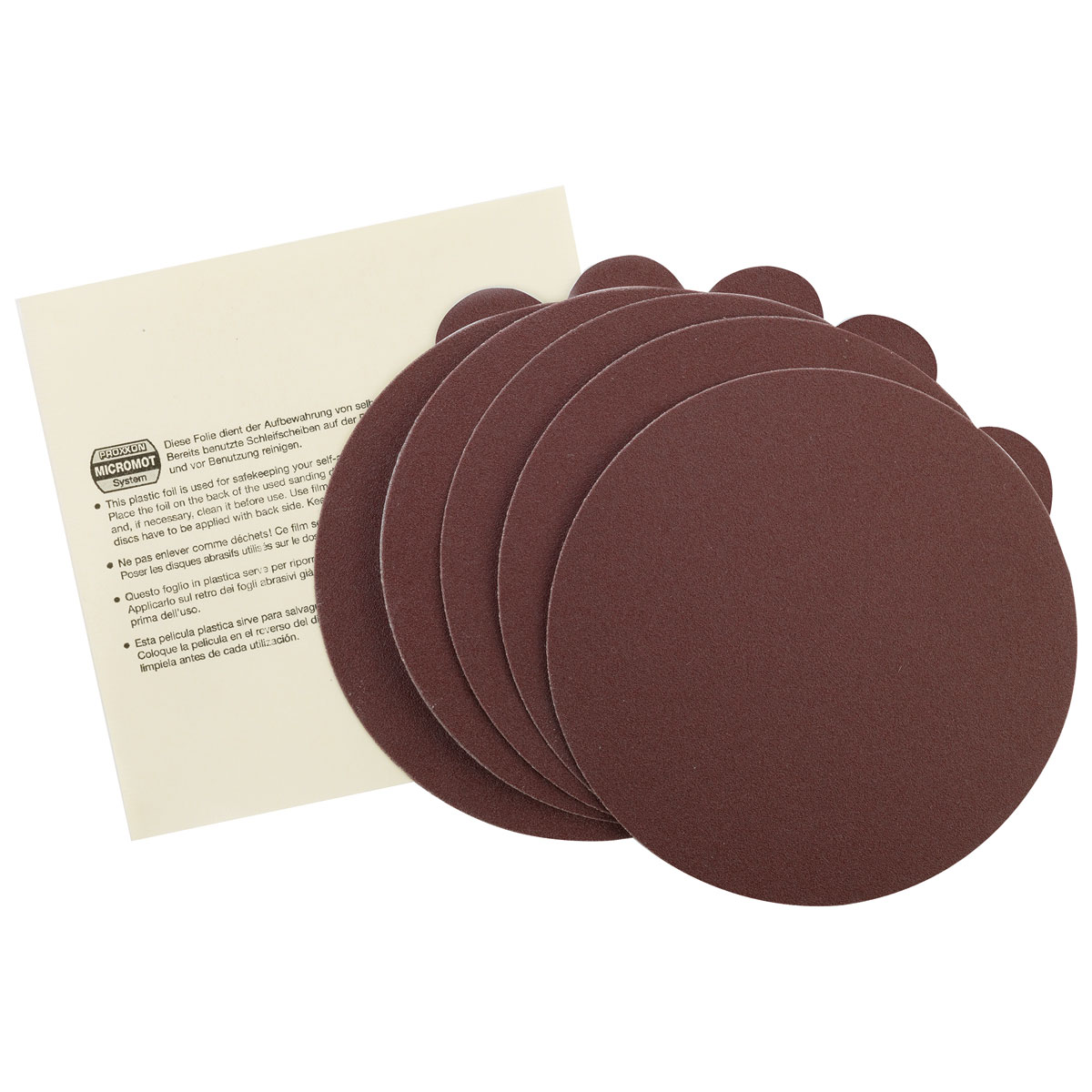 Proxxon Micromot EK-Schleifscheiben für TG 125/E Korn 150 5 Stück und 1 Aufbewahrungsscheibe