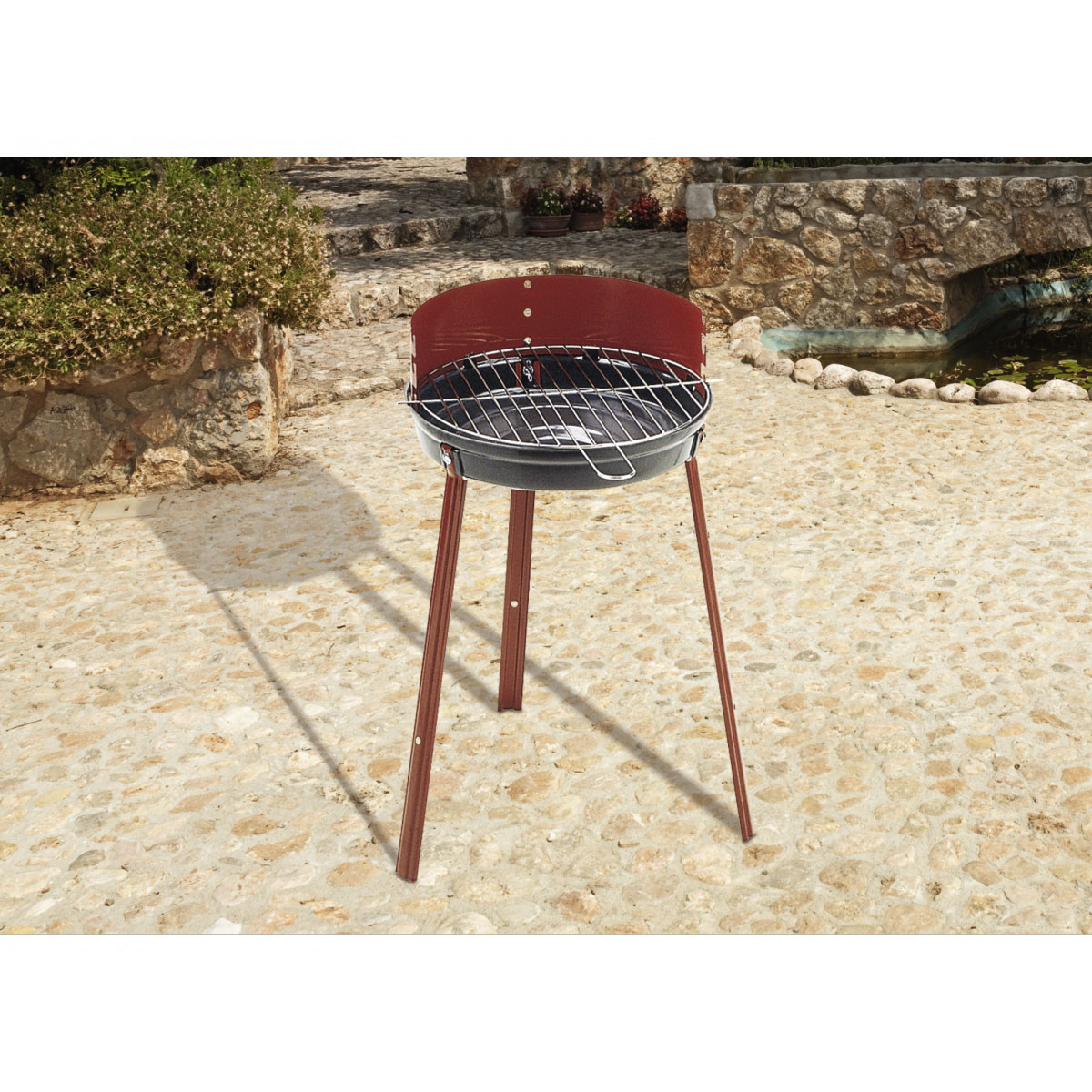 Basic Holzkohle-Rundgrill 39 x 41,5 x 56 cm Bild 2