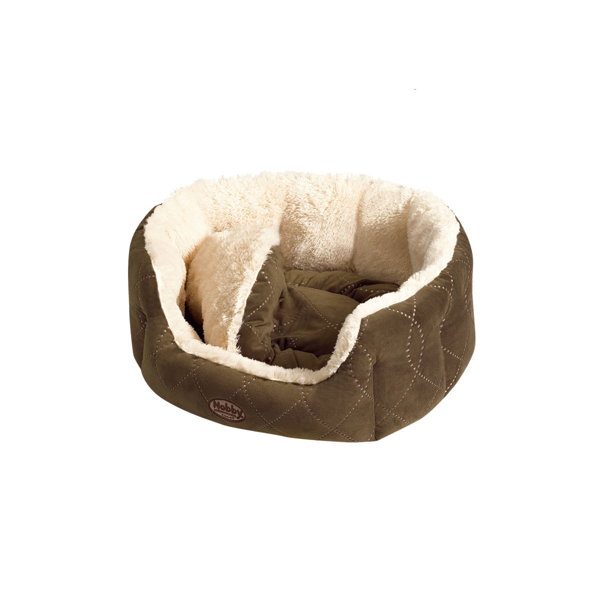 Nobby Komfort-Bett Ceno oval 55 x 50 x 21 cm beige/ braun Bild 2