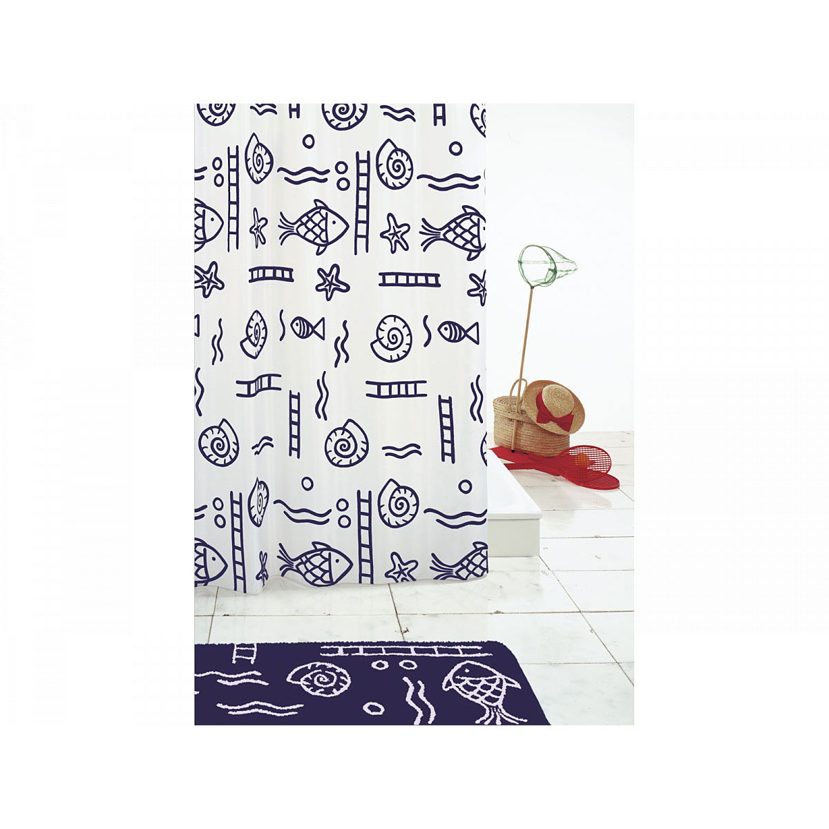 Valblue  Duschvorhang Under blau 120 x 200 cm