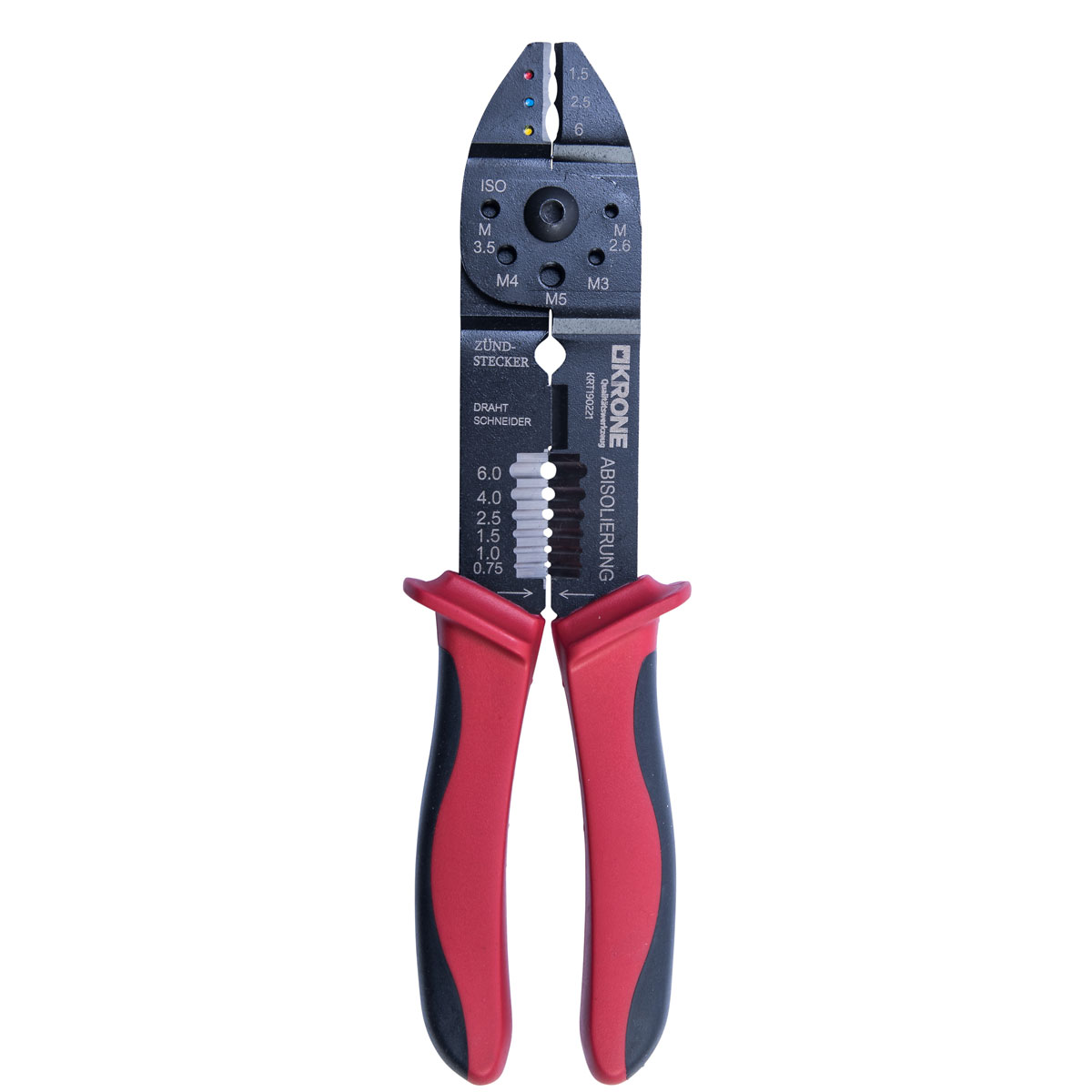 Krone Kabelschuh- und Abisolierzange 21 cm