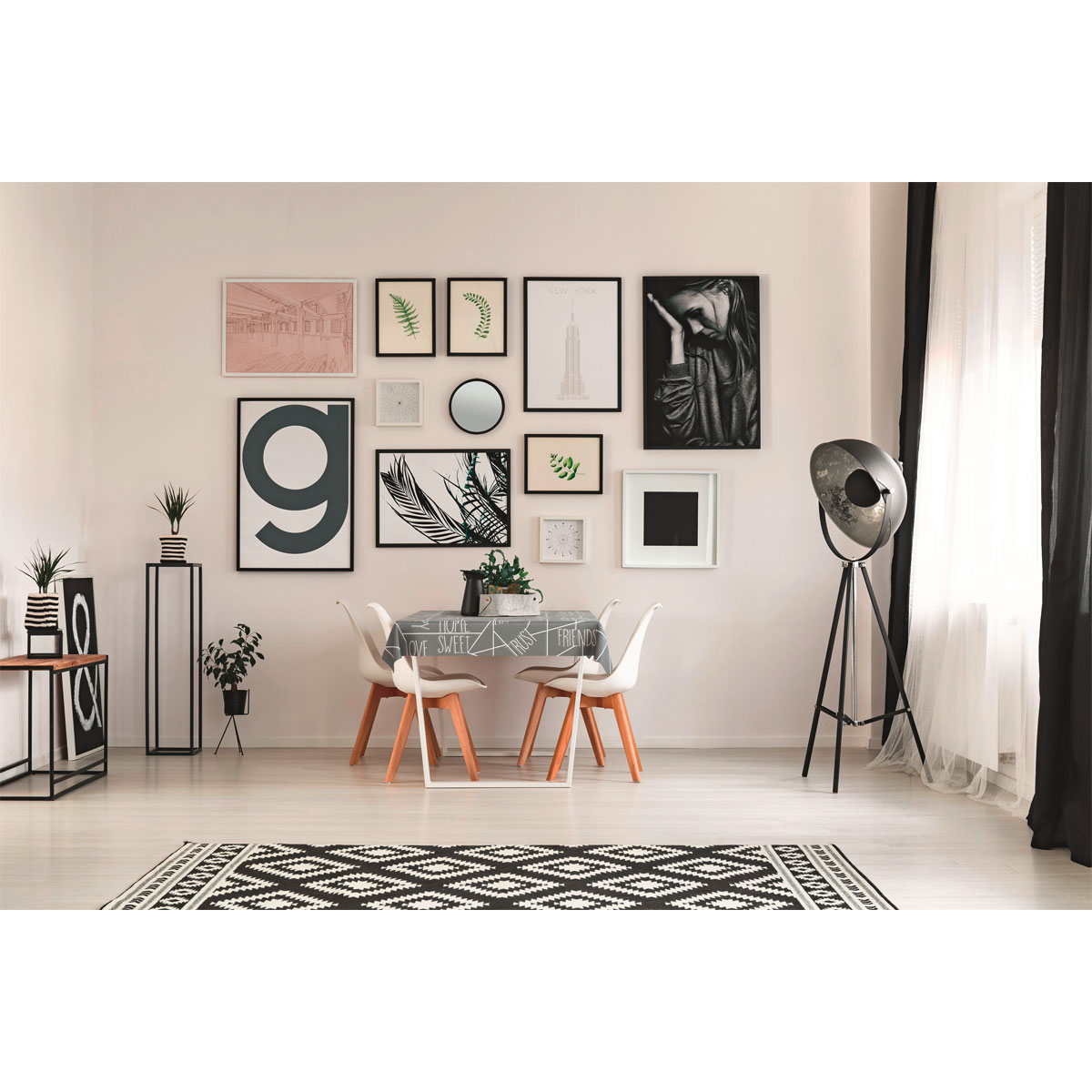 d-c-fix  Tischdecke Monte Carlo Credo silber 1,1x1,4 m