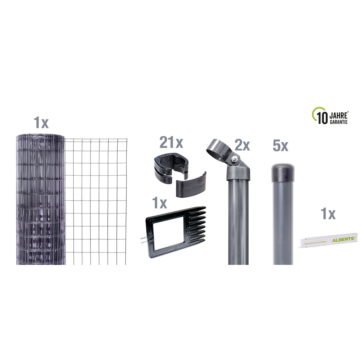 GAH Alberts Set Fix-Clip Pro anthrazit 1000x102 cm