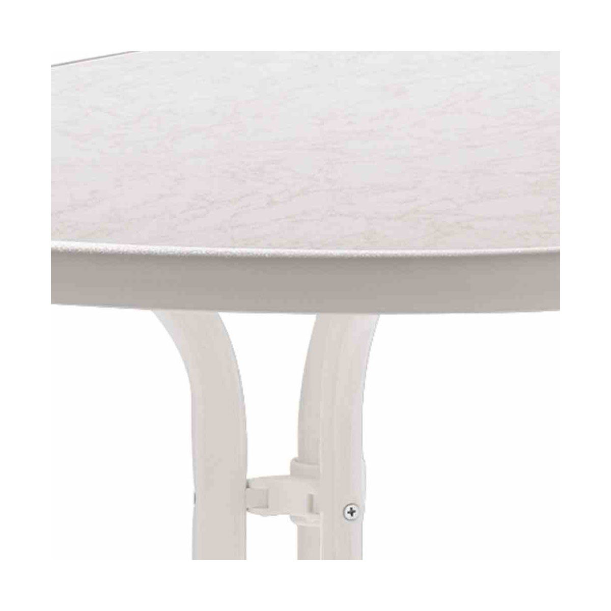 SIEGER Boulevardtisch 152 140 x 90 x 72 cm höhenverstellbar weiß Bild 2