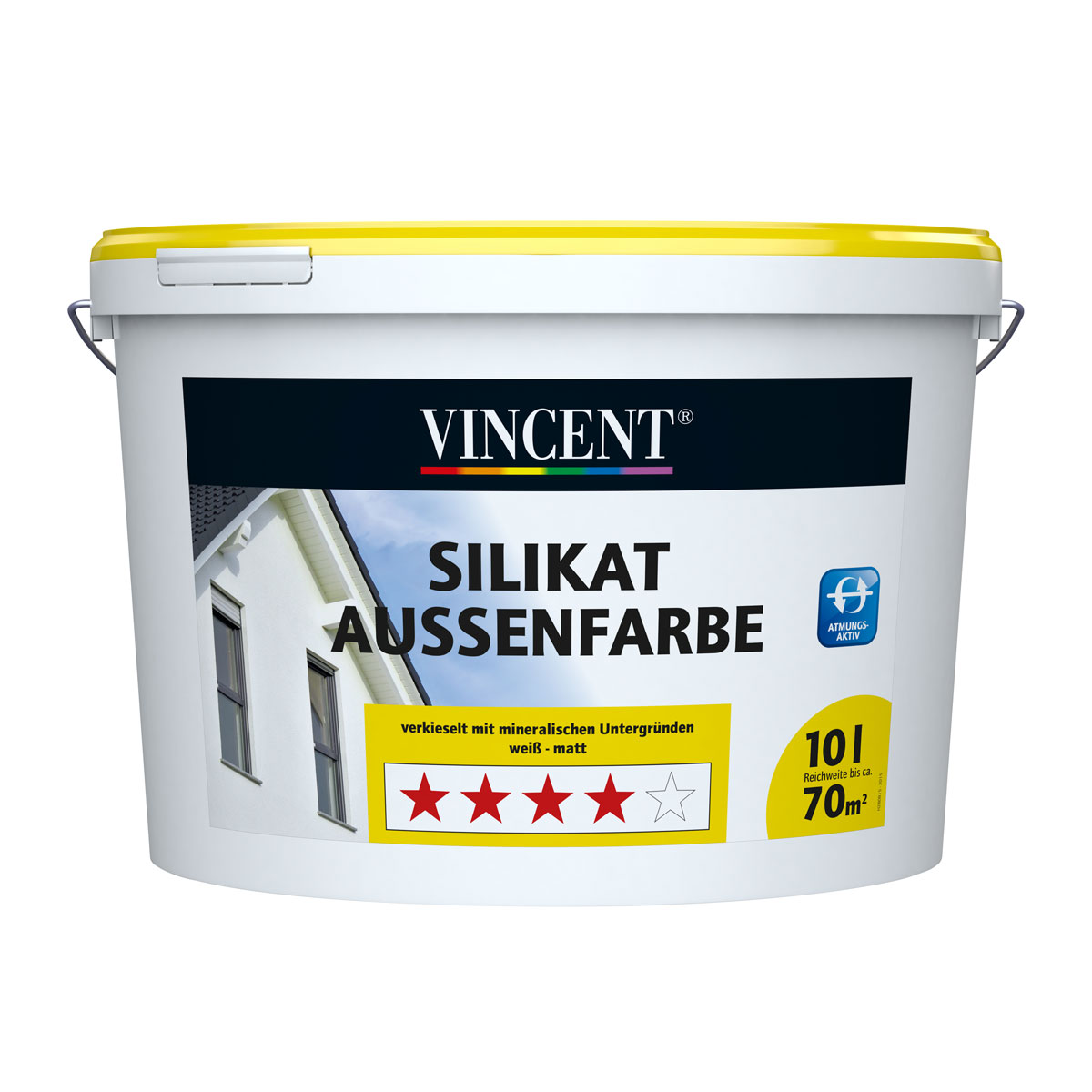 Vincent  Fassadenfarbe Silikat Aussenfarbe MIX IT! 10 l
