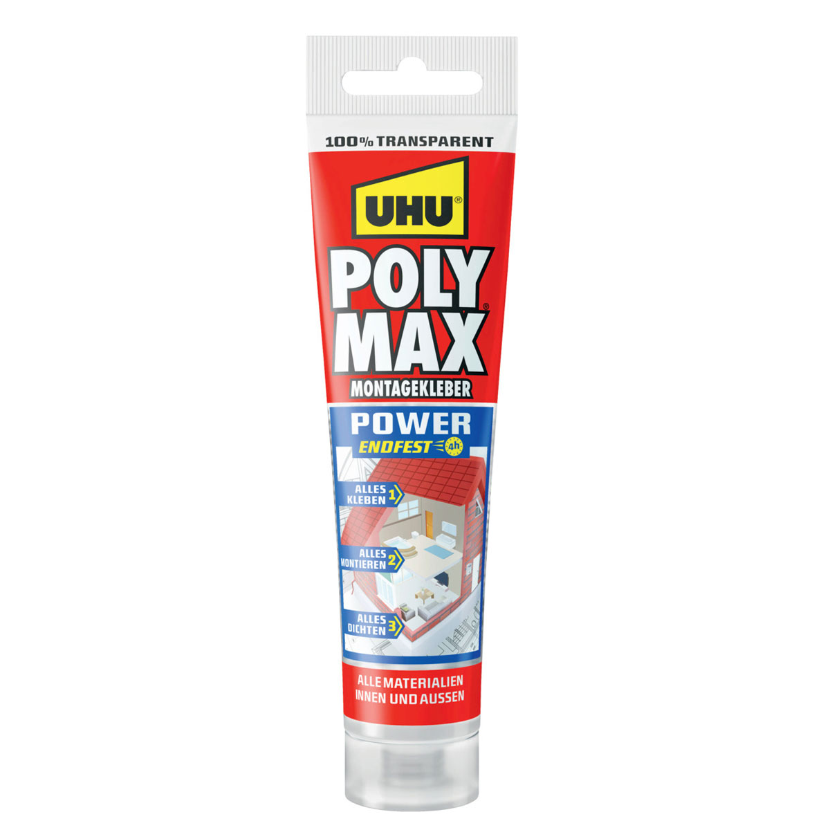 UHU  Montagekleber Poly Max Power transparent 115 g Bild 2