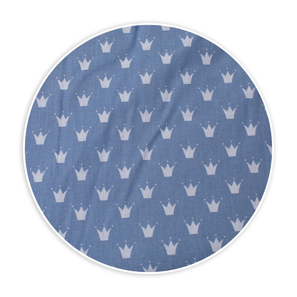 tiSsi Nestchen-Einlage 90x40 cm, für Beistell- und Anstellbetten, blaue Kronen Bild 2