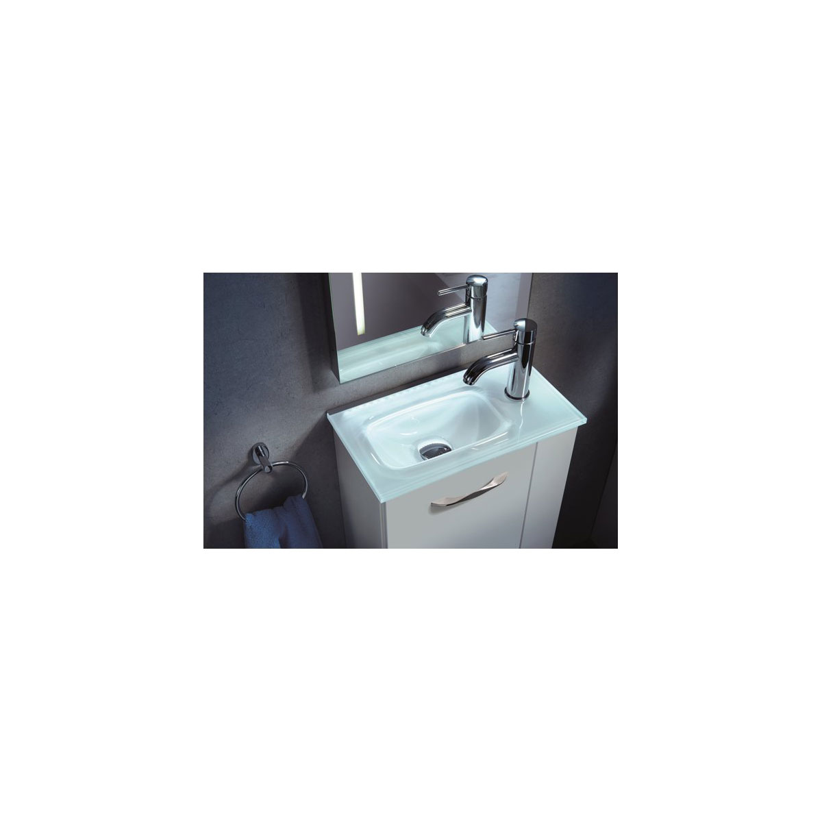 Fackelmann Mini-Waschtischunterschrank Sceno 44 x 60 x 24,5 cm weiß Bild 7