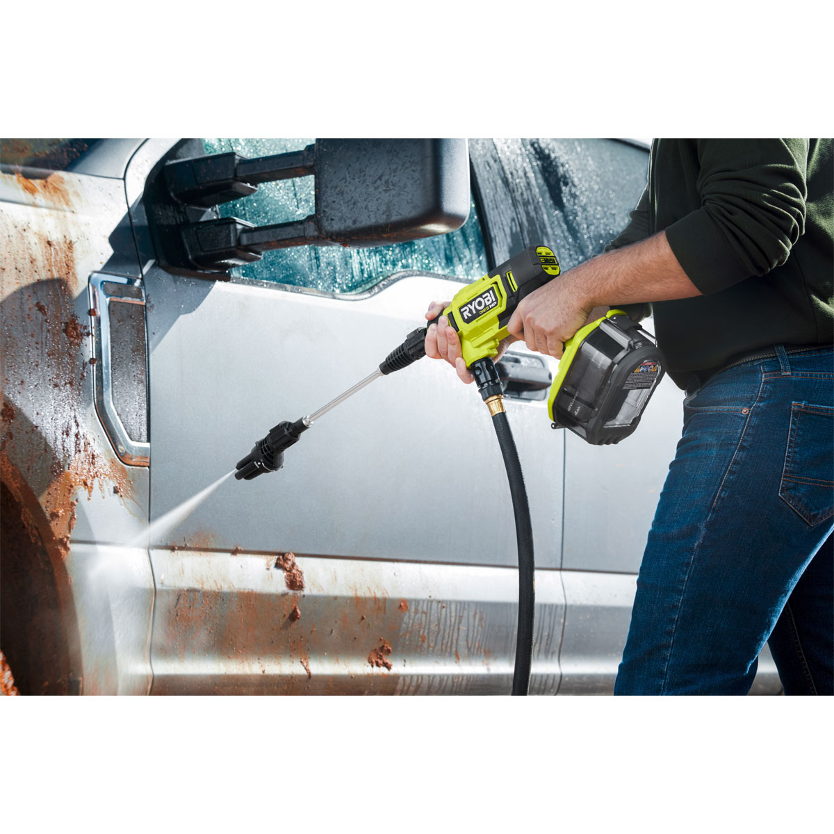 Ryobi  18V Akku-Mitteldruckreiniger-Set RY18PWX41A-125 Max Druck 41 bar inkl 2,5 Ah Akku u Ladegerät Bild 2