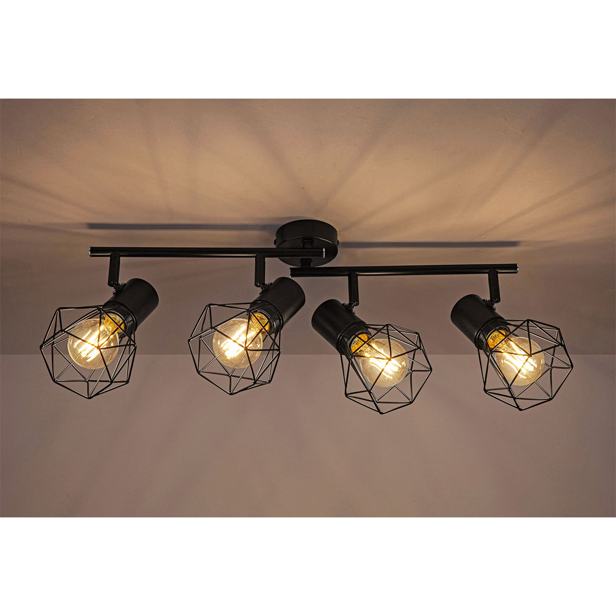 Flector Spotserie Tabea 4-flg schwarz 60,5 x 18 x 17,5 cm