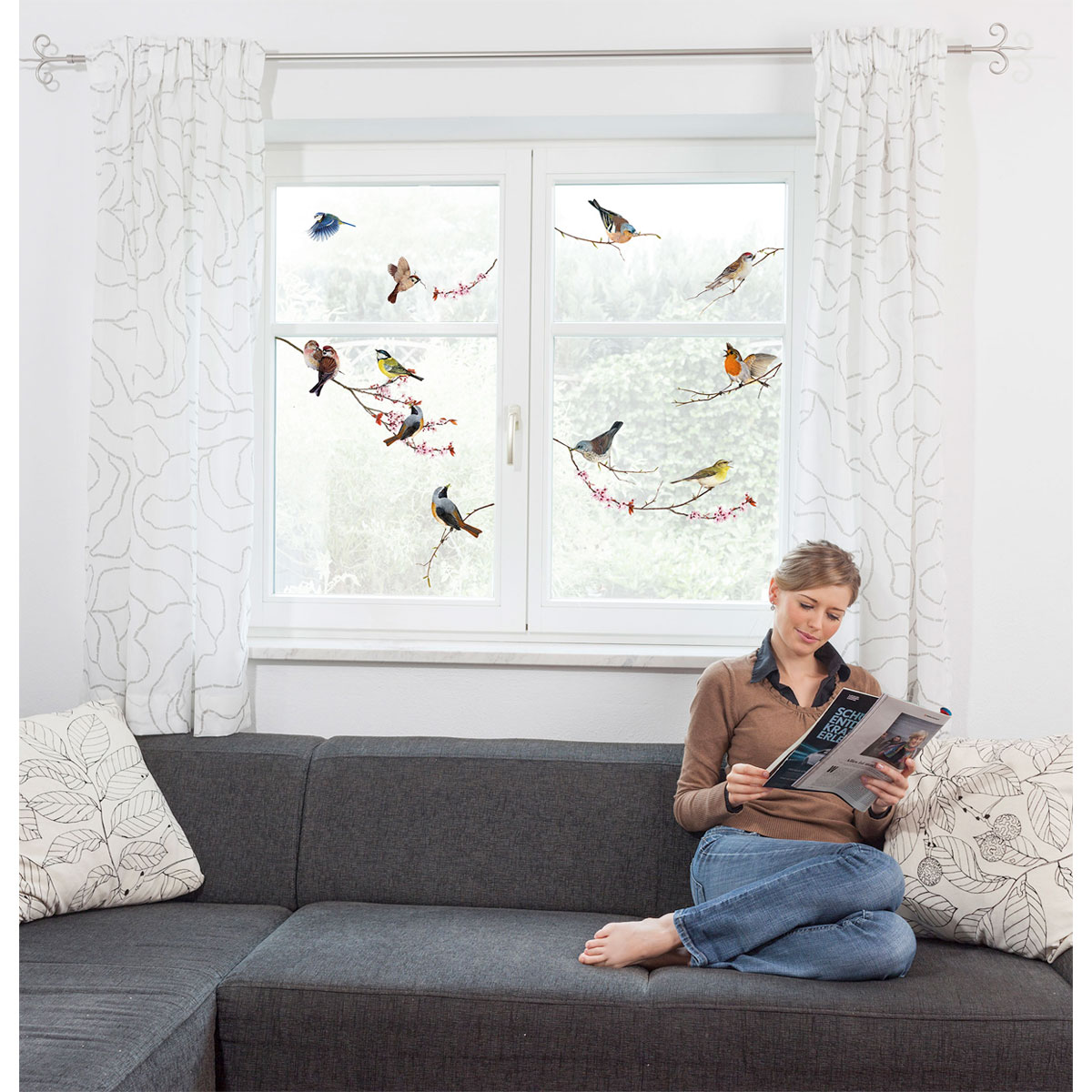 Komar  Fenstersticker Birds 31x31 cm Bild 3