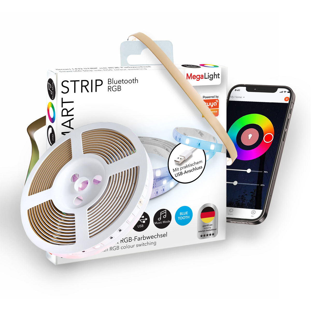 Megalight SMART STRIP USB RGB 2M TUYA Bild 6