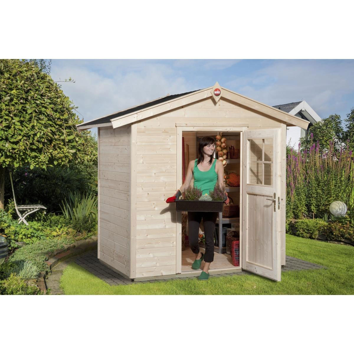 Weka Gartenhaus 223 Größe 1 braun Bild 1