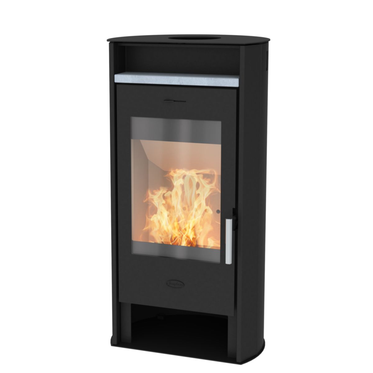 Fireplace Santa Fe 6kWStahl Anschl. oben/hinten 150mm